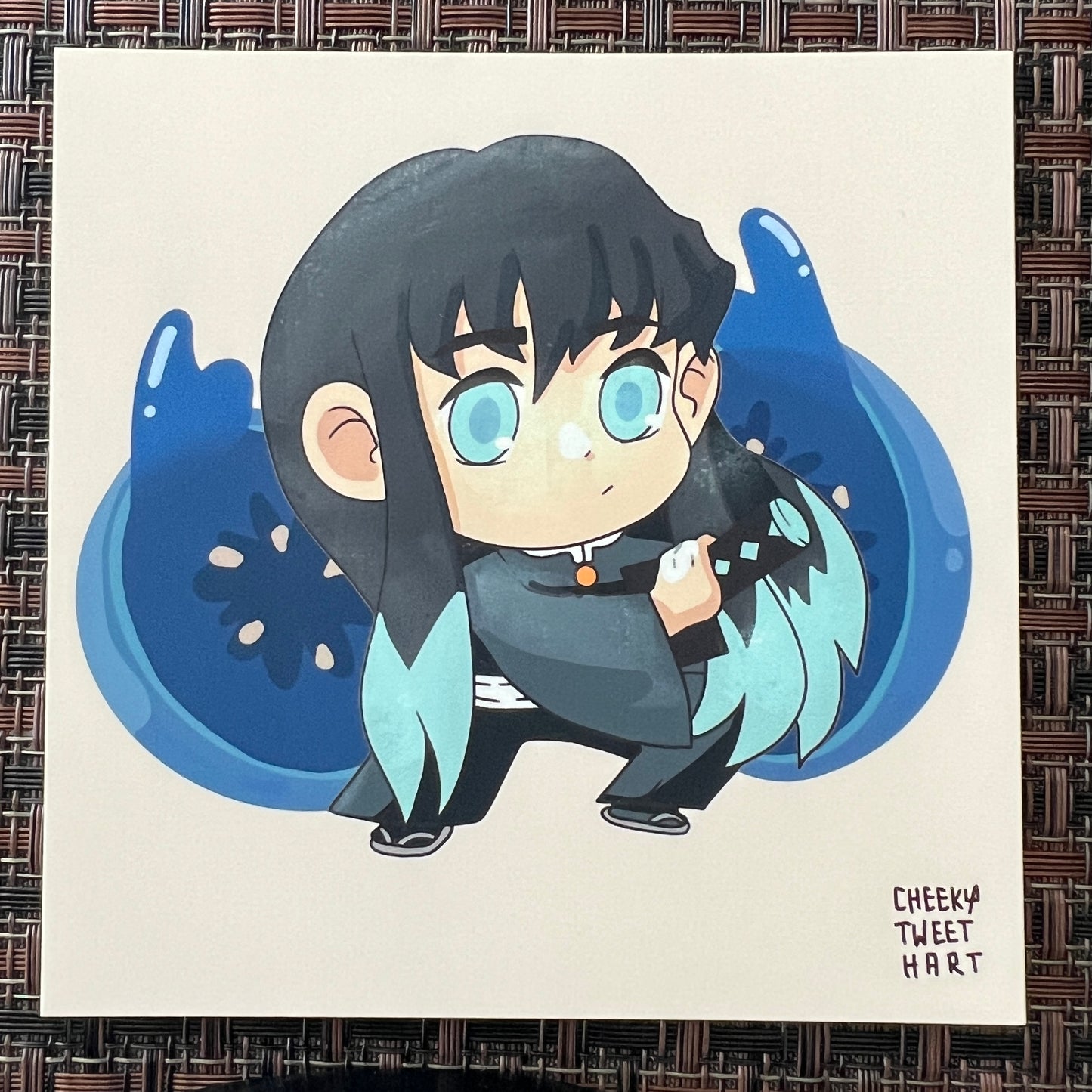 DS KNY Anime Chibi Muichan Blueberry Fruit Slayer Art Prints - Tokito #AP301