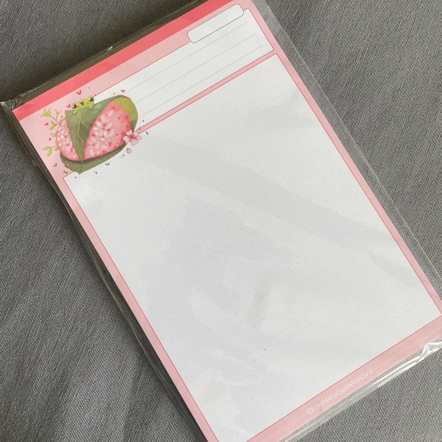 Sakuramochi Ribbert Frog Large Memo Notepads #LN001