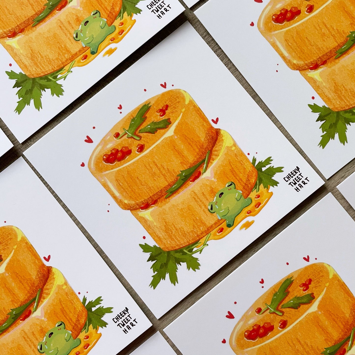 Daikon Ribbert Frog Food Art Prints #AP013