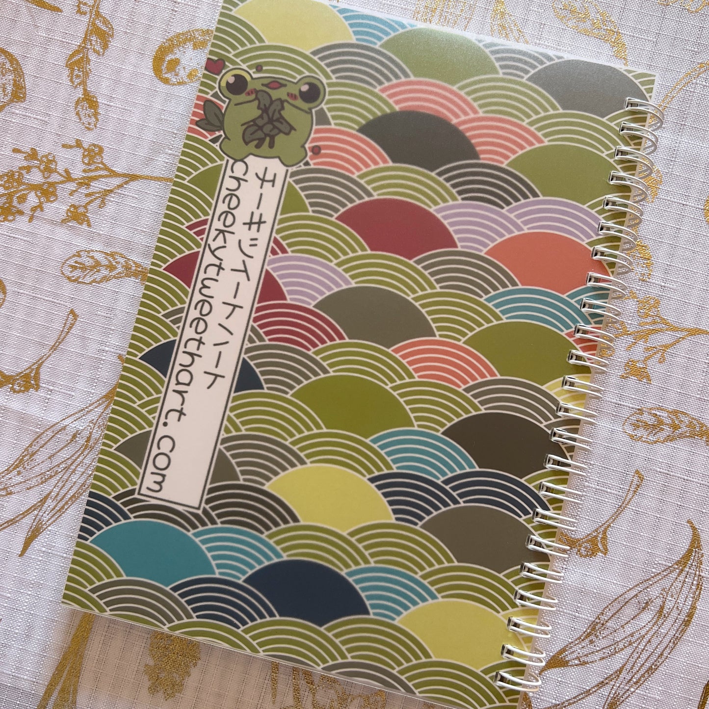 Tea Scale Green Dot-Page Notebook #NB004