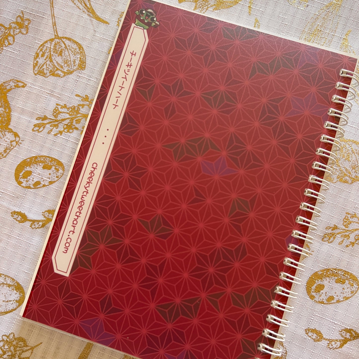 Asanoha Red Dot-Page Notebook #NB005