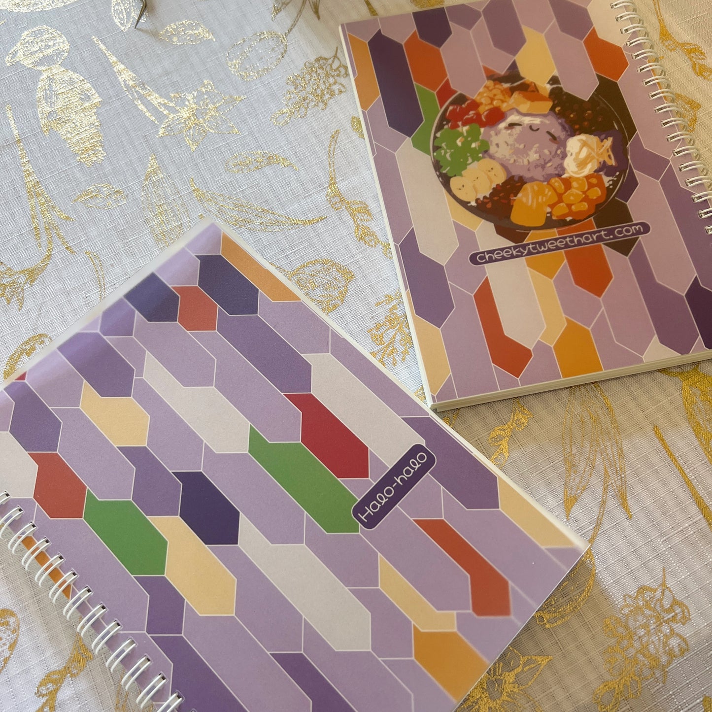 Halo Halo Purple Dot-Page Notebook #NB002