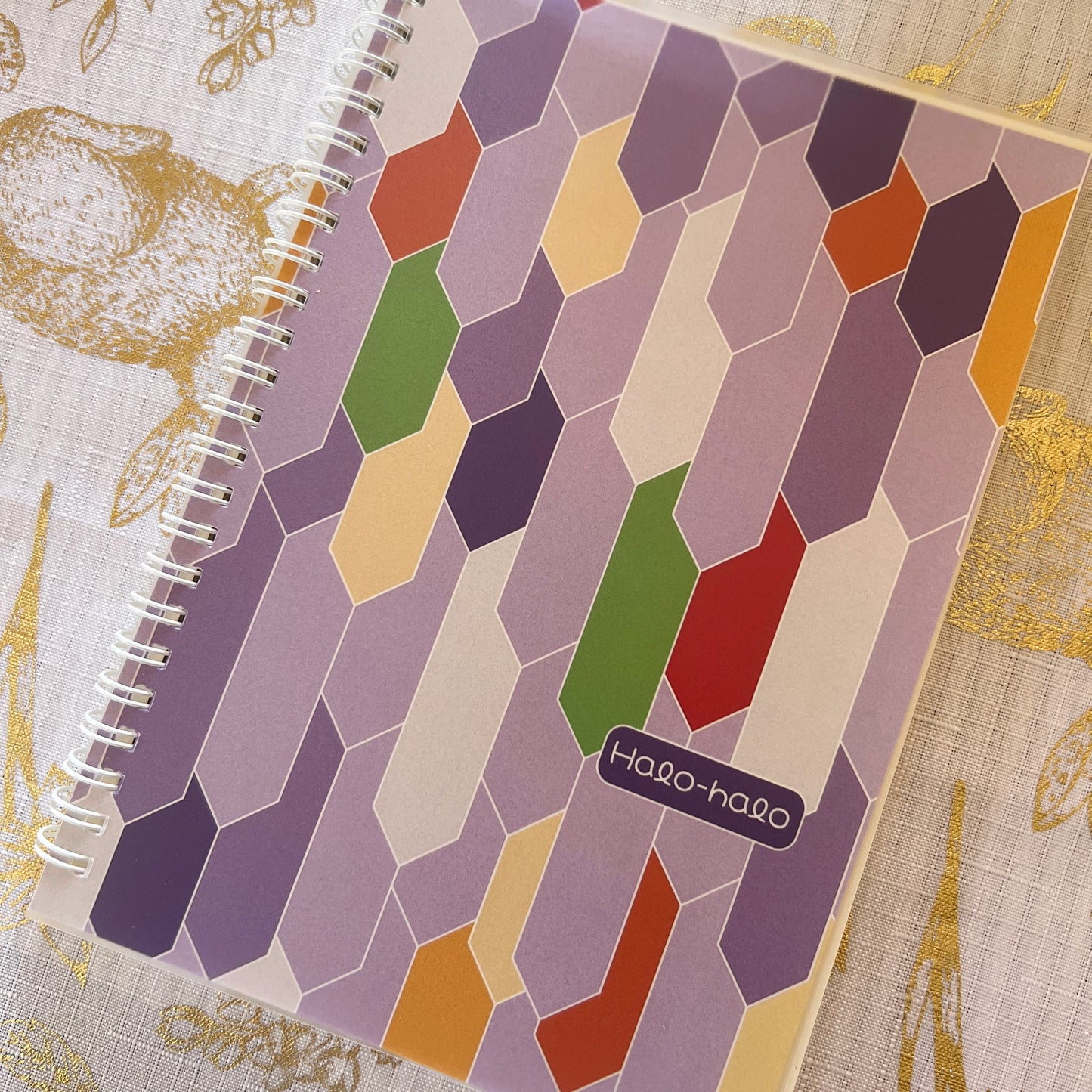 Halo Halo Purple Dot-Page Notebook #NB002
