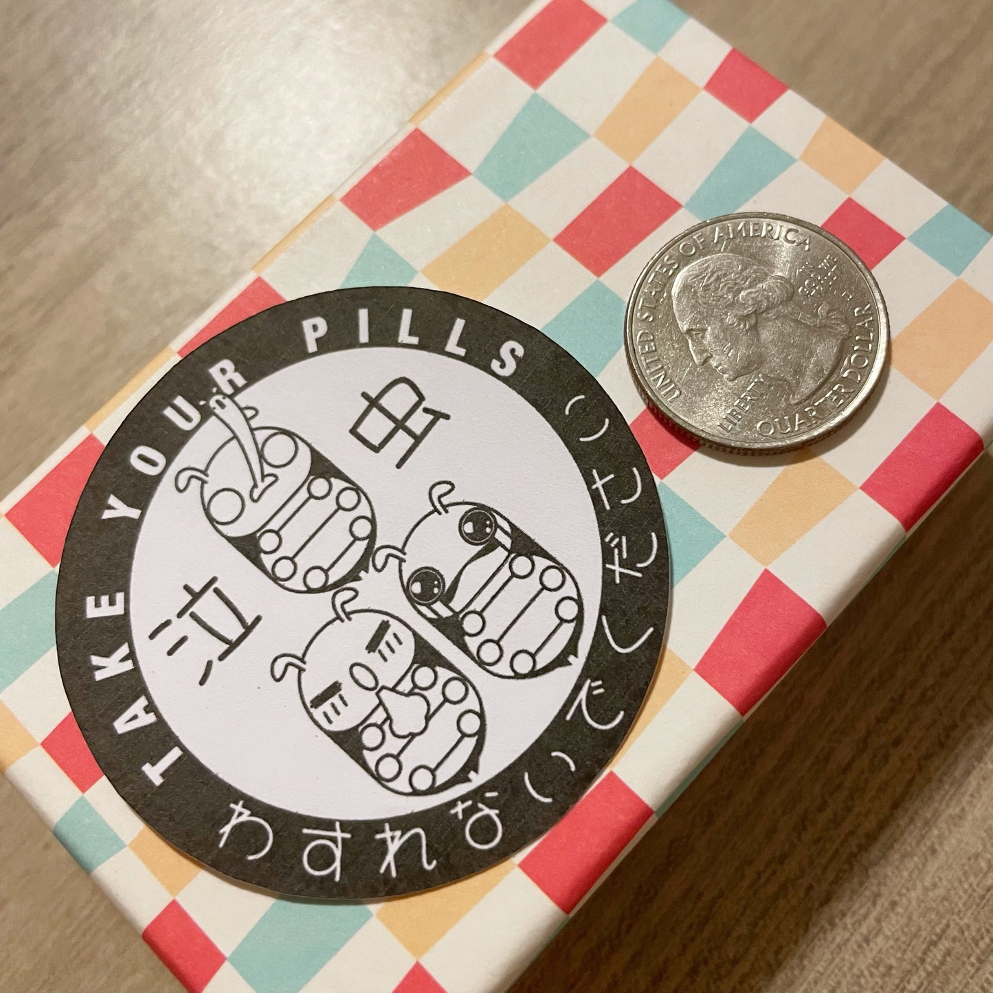 Take Your Pills Pilliam Pill Bug Roly Poly Stickers - Die Cut