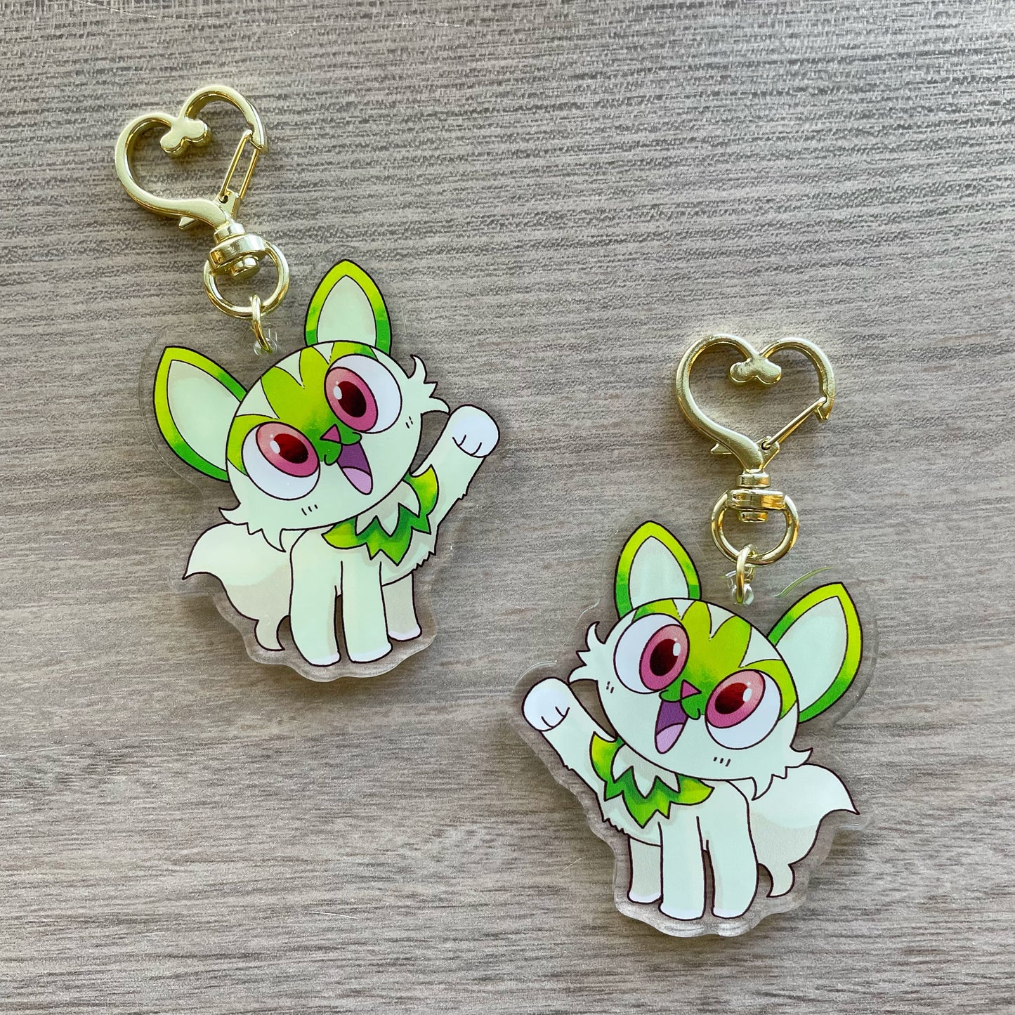 PKMN Anime Sprigchan Acrylic Charm Keychain Accessory #AC007