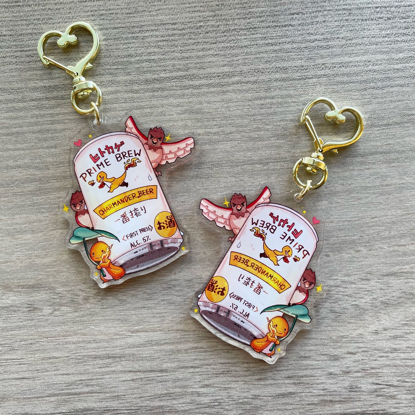 PKMN Anime Charmchan Beer Acrylic Charm Keychain Accessory #AC002