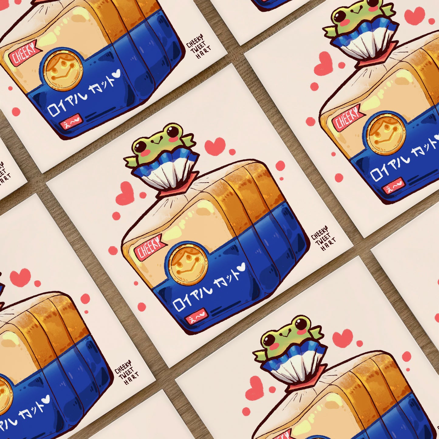 Bread Ribbert Frog Food Art Prints #AP091