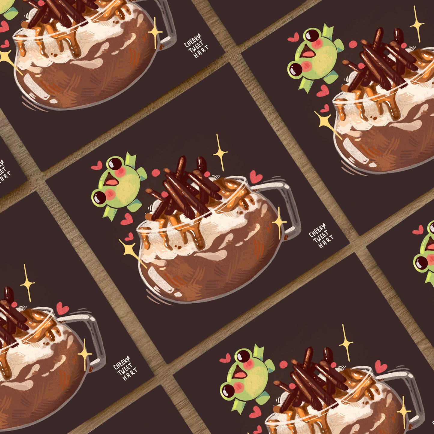 Cocoa Ribbert Frog Food Art Prints #AP069