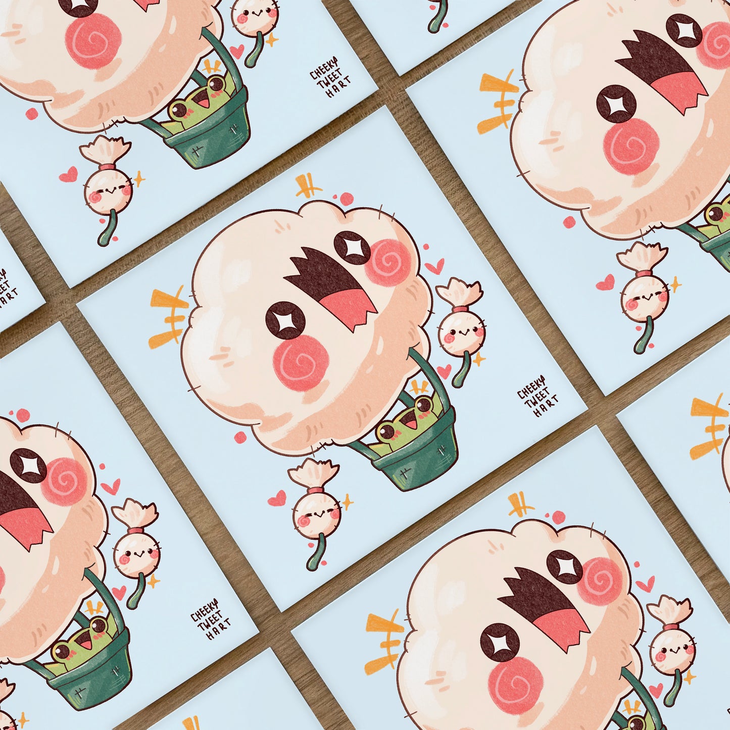 Big Puff Dandy Ribbert Frog Plant Art Prints #AP094