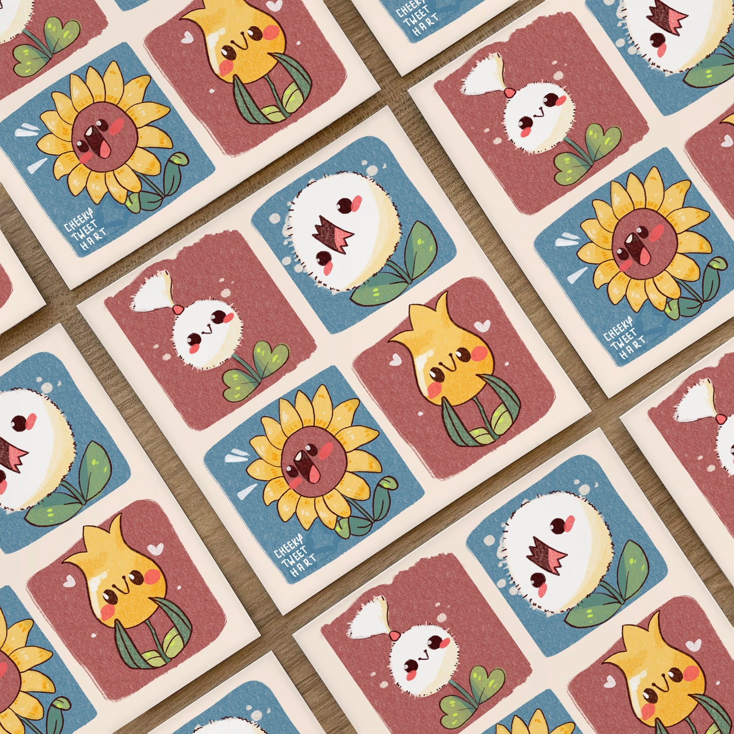 Emoji Flowers Art Prints #AP139