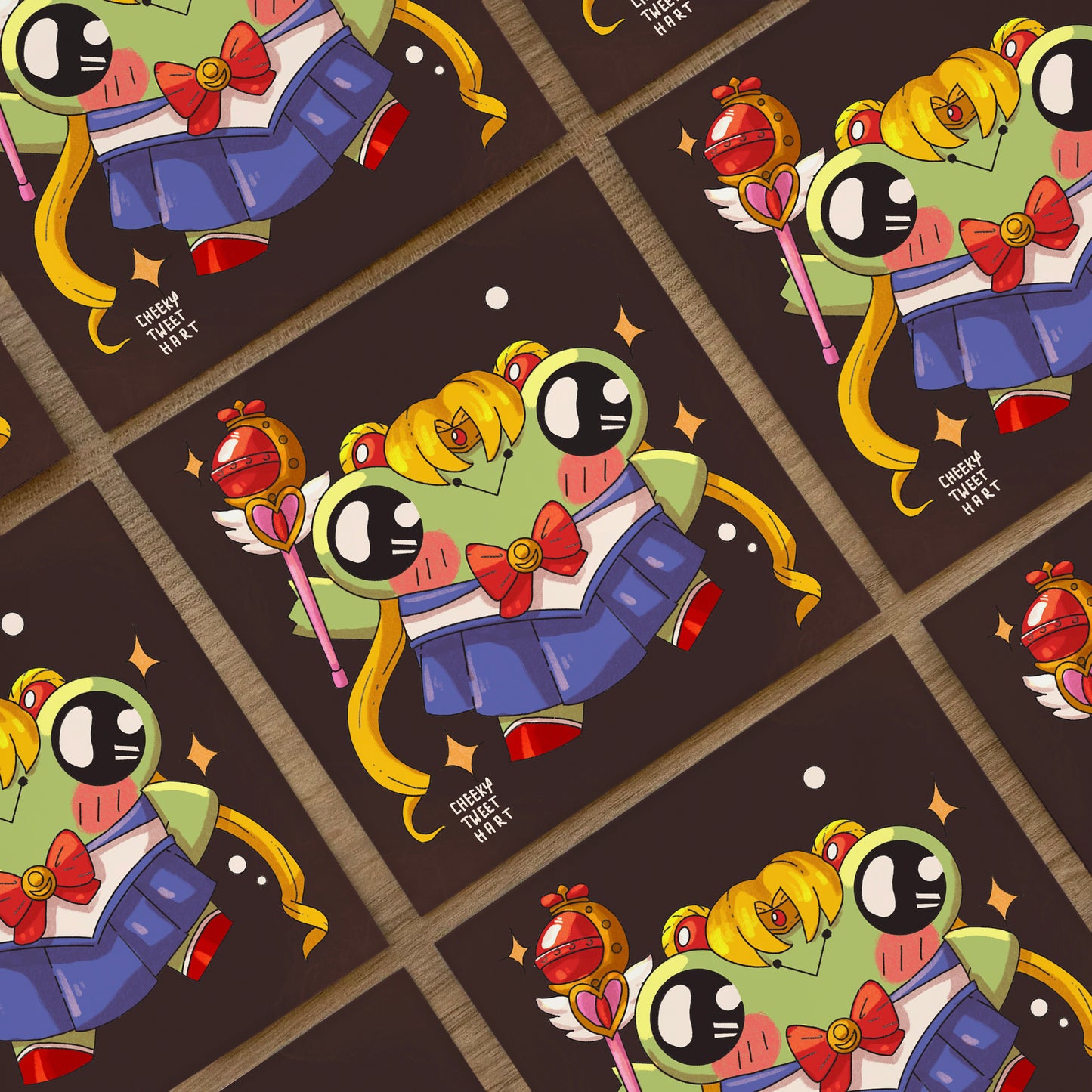 Ribbert Moon Frog Art Prints #AP143