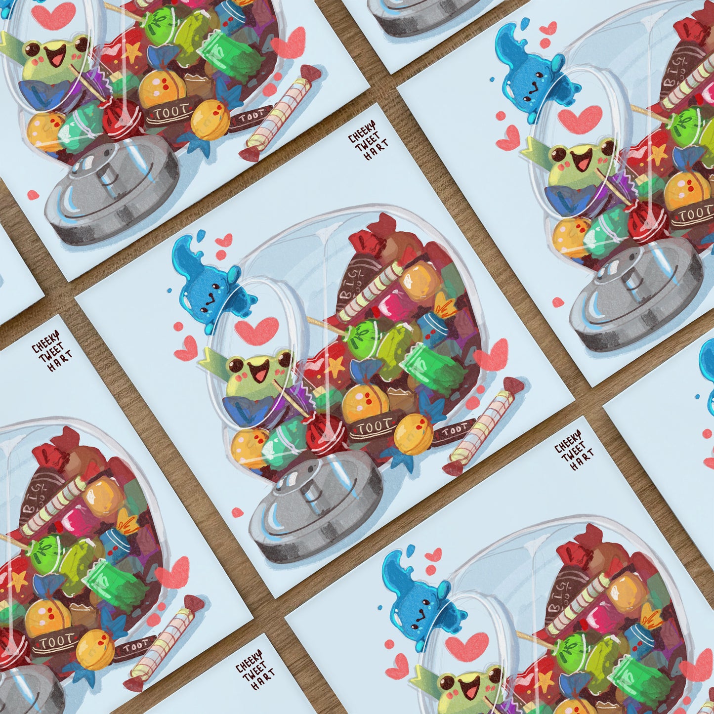 Candy Sprite Ribbert Frog Art Prints - Patreon Limited Edition 21 Oct #AP1004