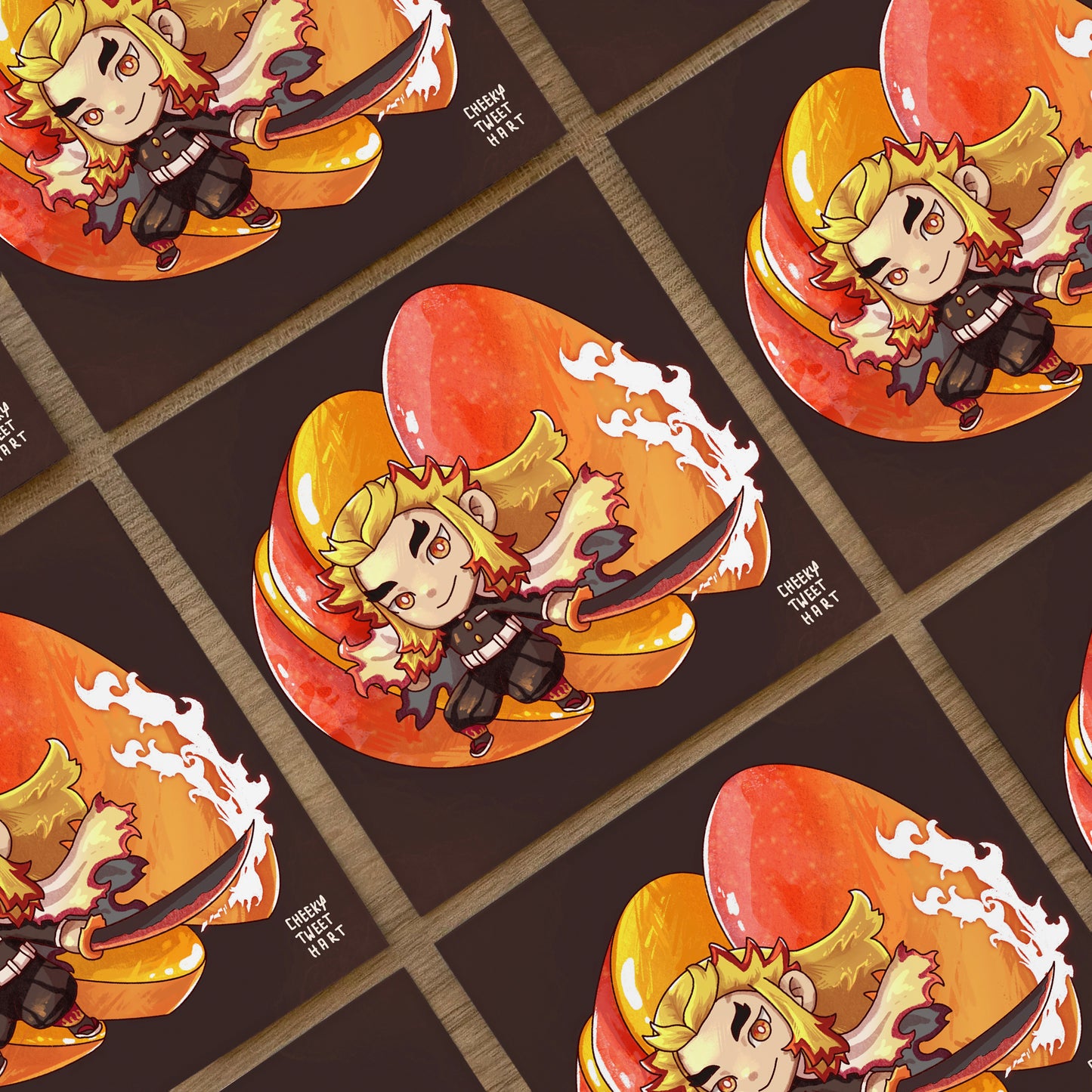 DS KNY Anime Chibi Kyochan Mango Art Prints - Rengoku #AP081