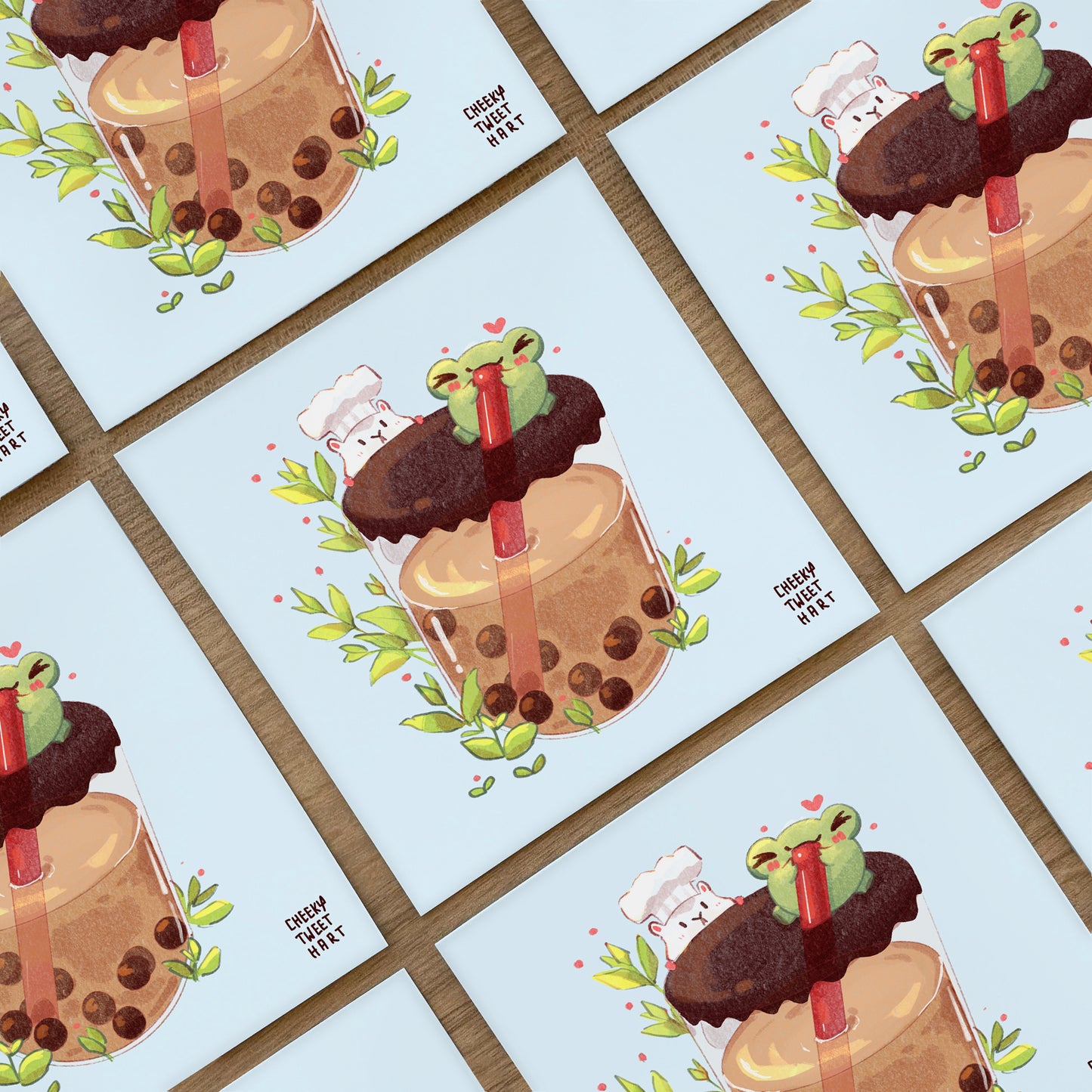 Boba Ribbert Frog Hamry Hamster Food Art Prints #AP073