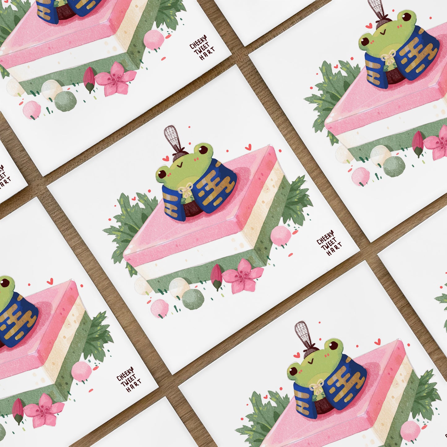 Hishi Mochi Ribbert Frog Art Prints #AP100