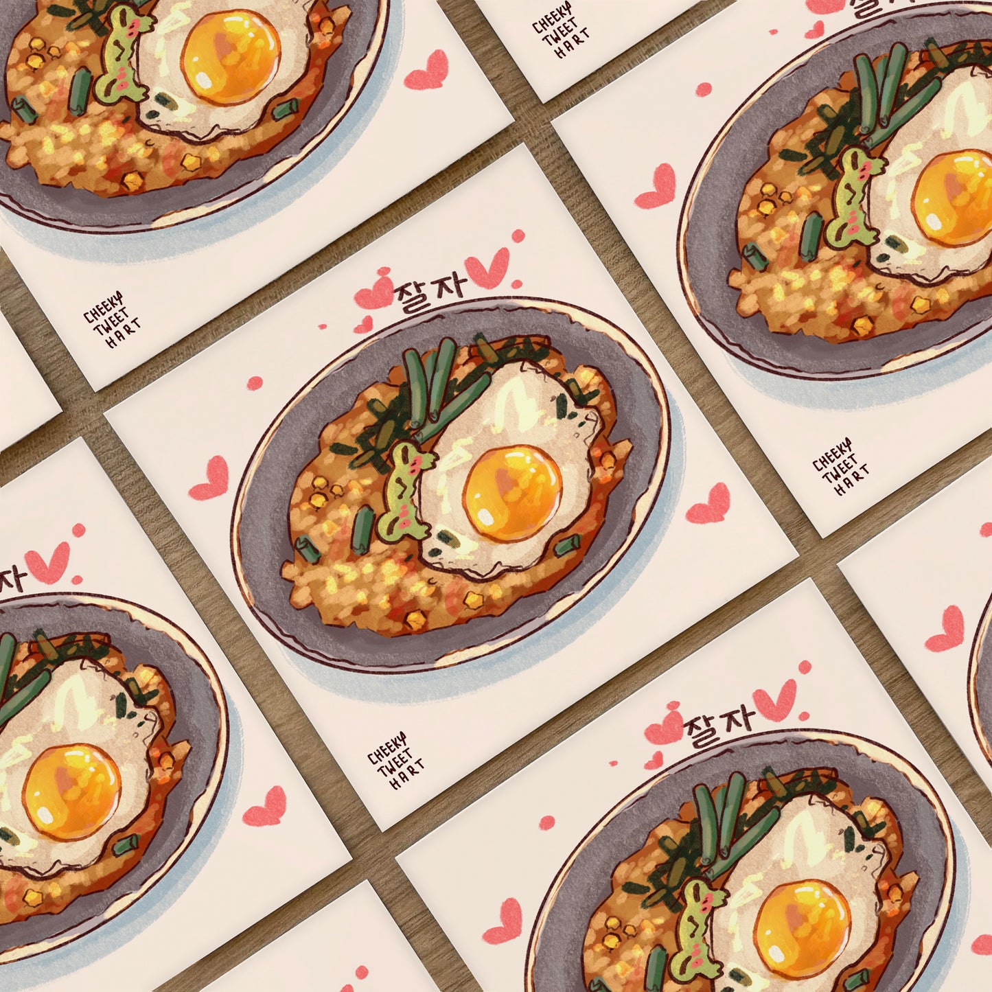 Kimchi Fried Rice Ribbert Frog Art Prints #AP141