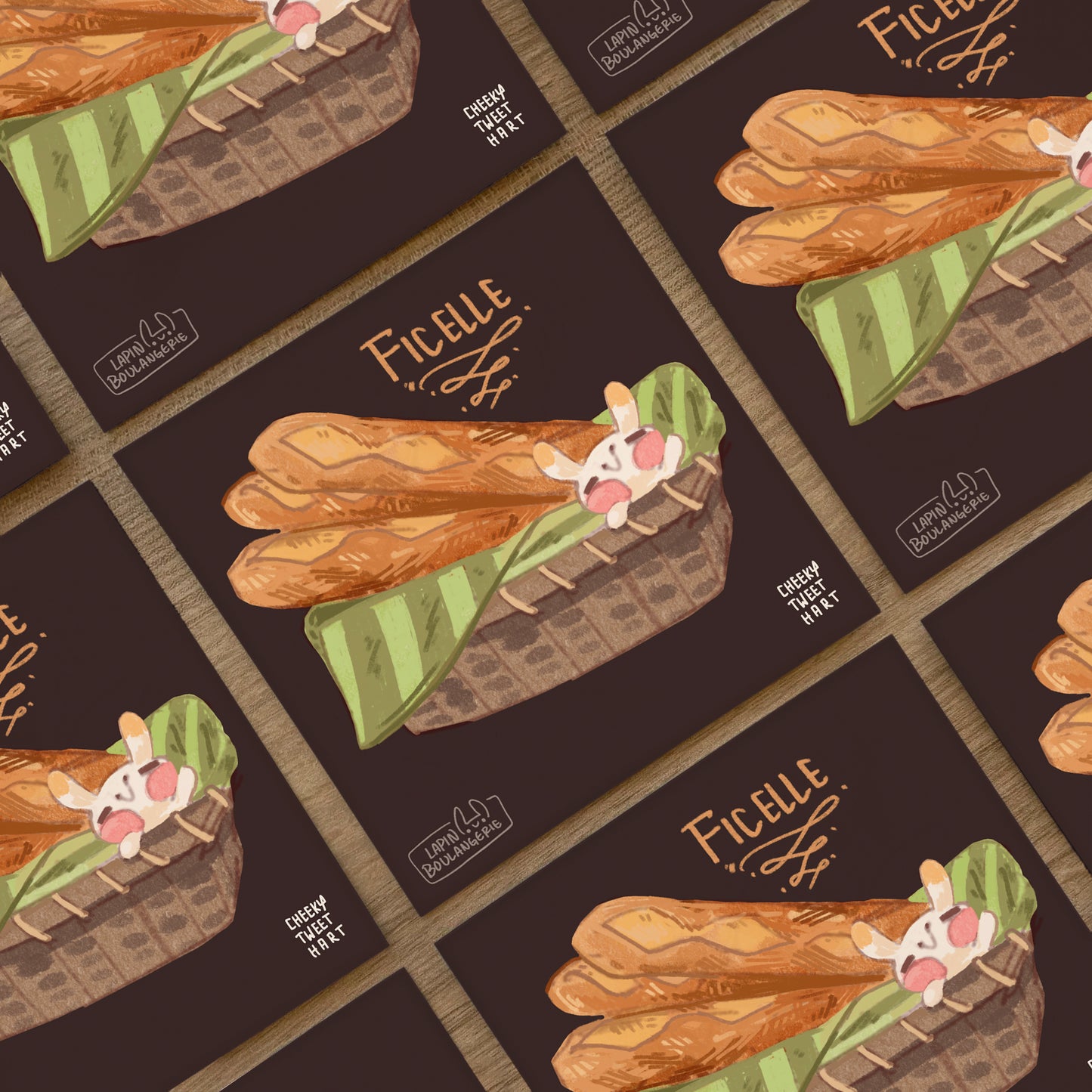 Ficelle Bread Dough Bunny Rabbit Art Prints #AP151