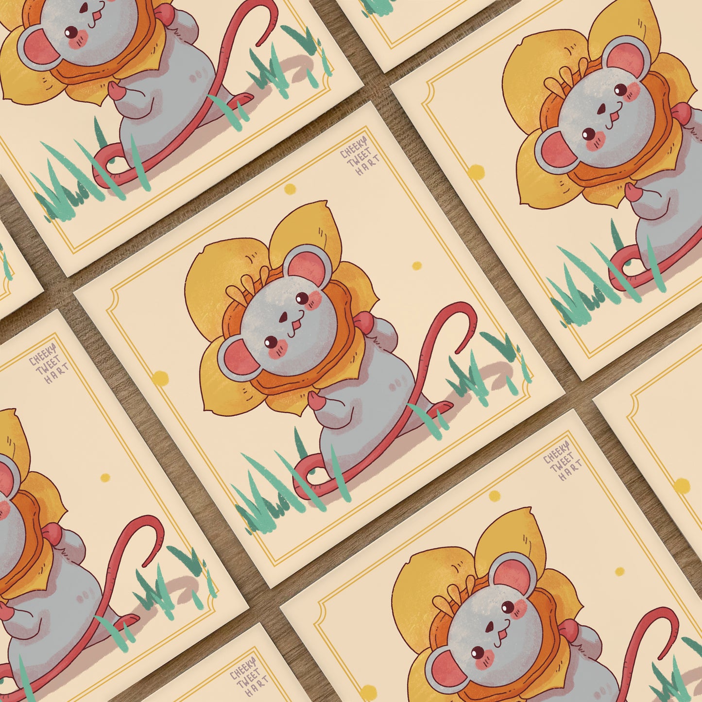 Flower Pose Mimi Mouse Art Prints #AP155