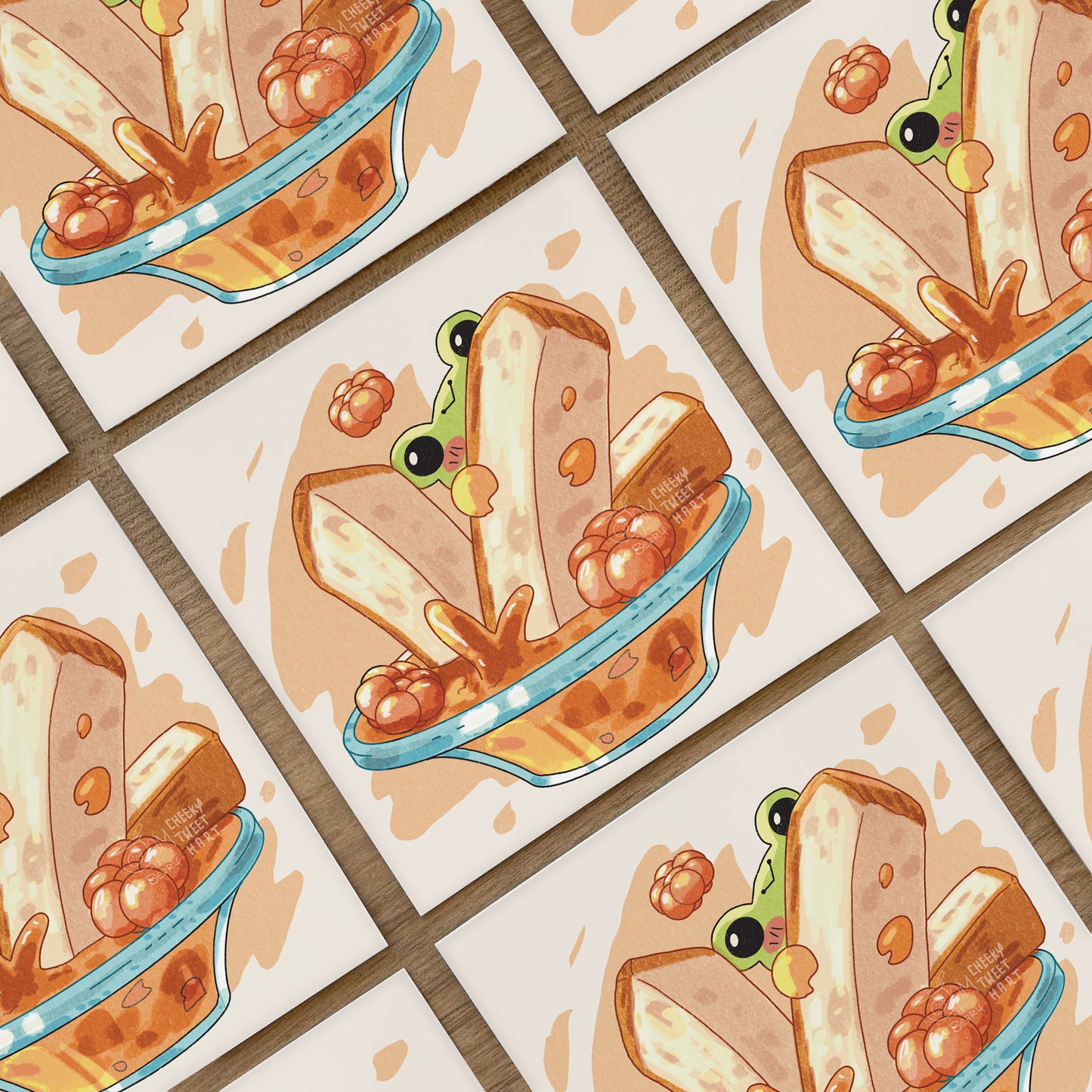 Cloudberry French Toast Ribbert Frog Art Prints #AP159