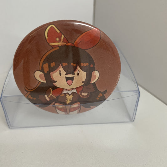 Genshin Impact Amber Pinback Button - 2.25 inch Badge #BUTT002