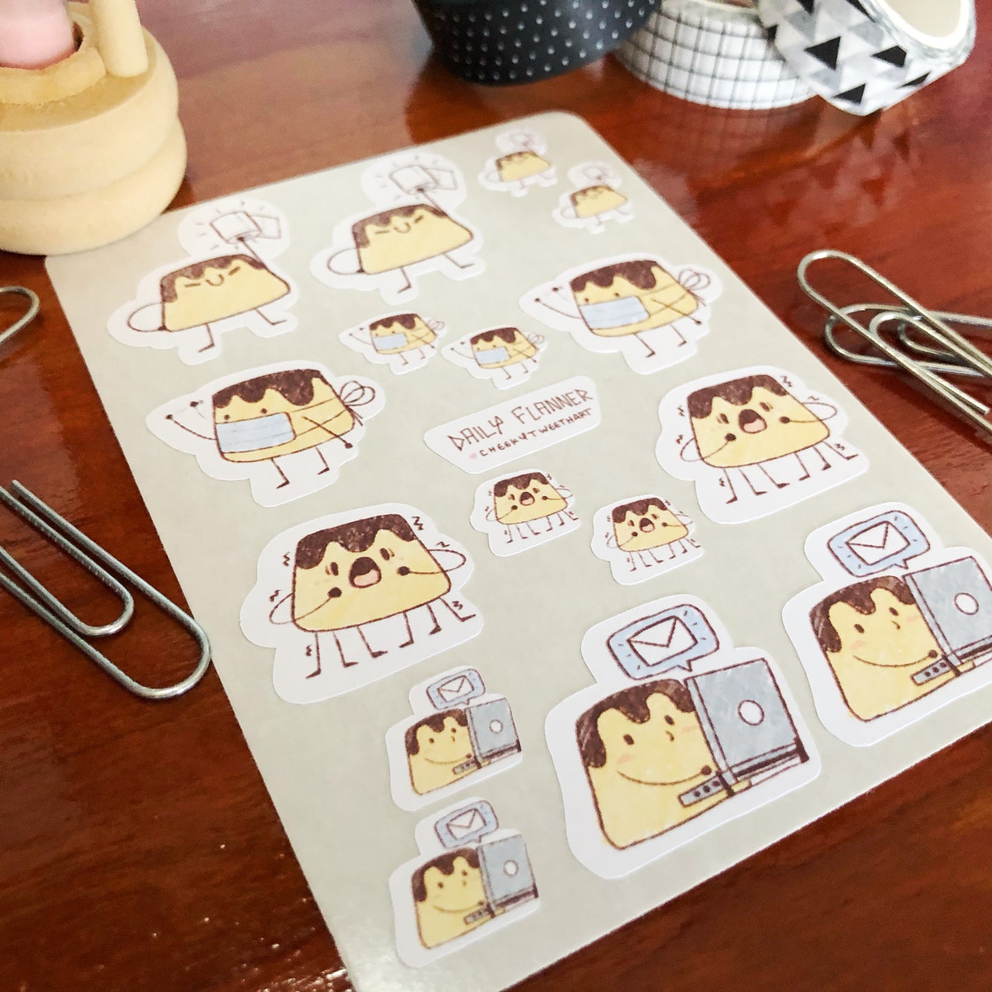 Flanner Stay Home Sticker Sheets - Kiss Cut