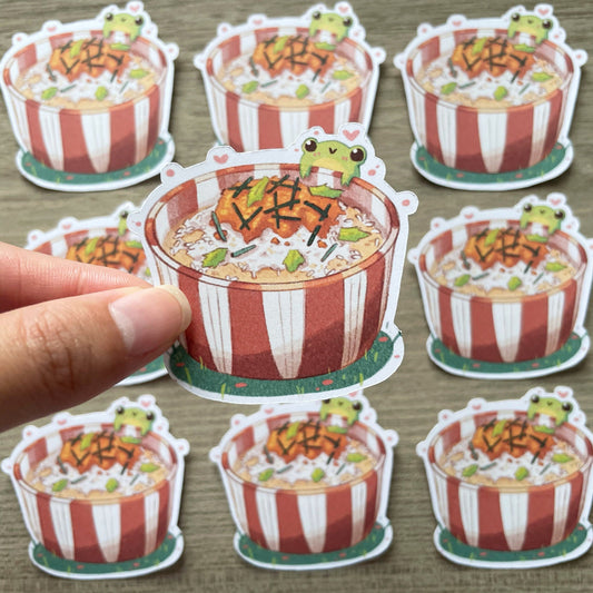 Ochazuke Ribbert Frog Stickers - Die Cut