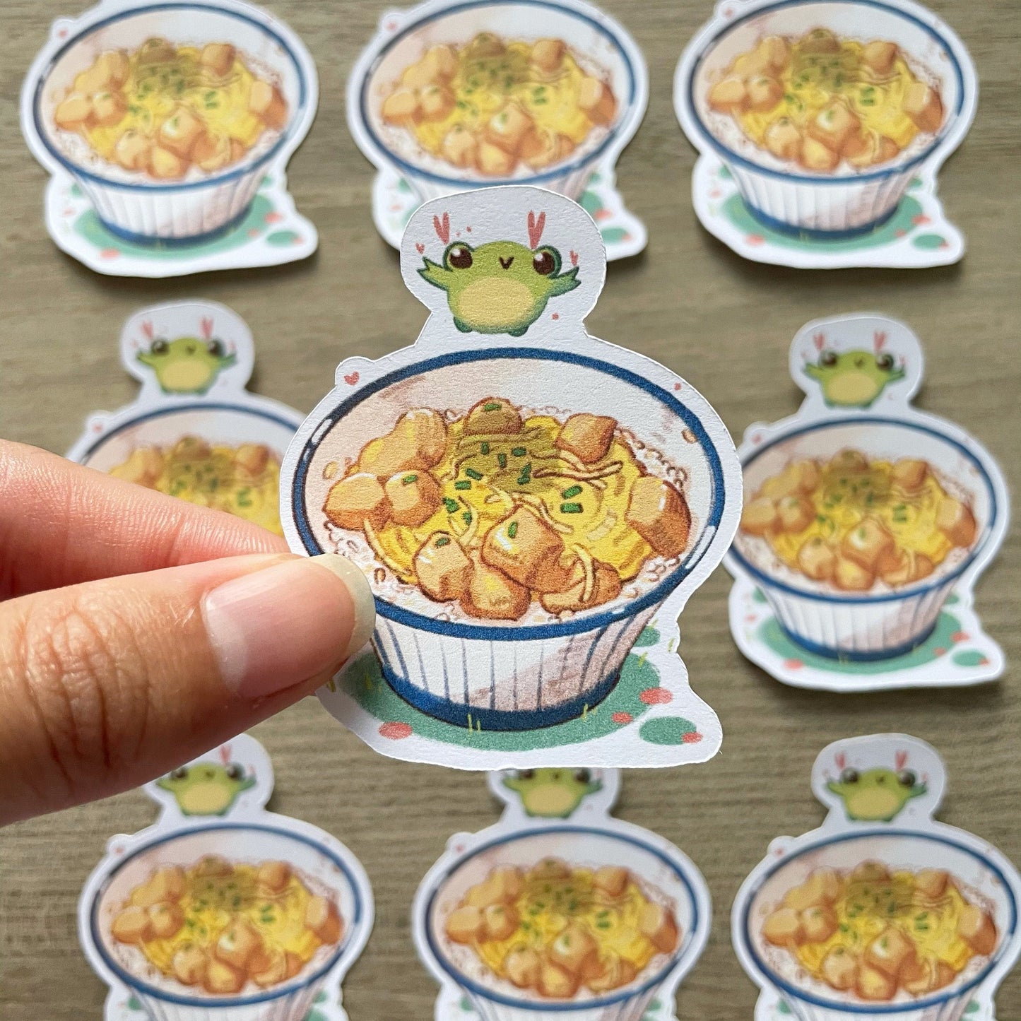 Oyakodon Ribbert Frog Stickers - Die Cut