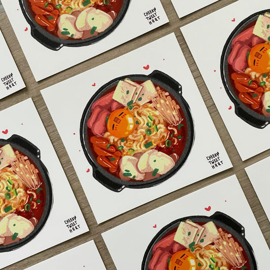 Army Stew Korean Food Art Prints #AP001