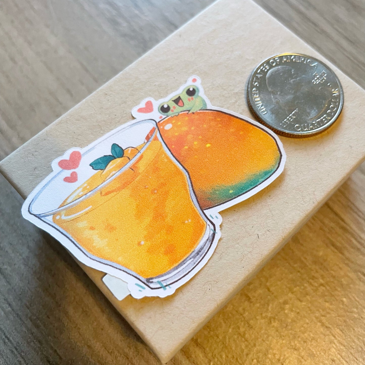Mango Lassi Ribbert Frog Stickers - Die Cut