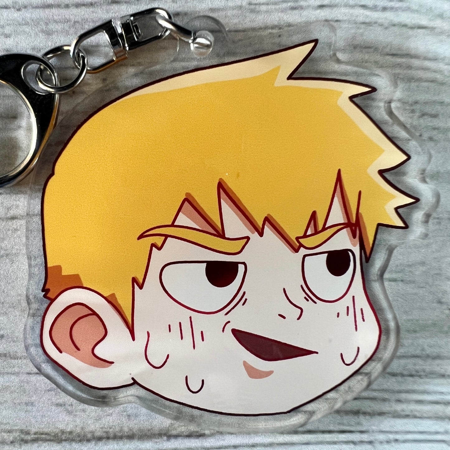 MP Anime Chibi Reigen Acrylic Charm Keychain Accessory #AC062