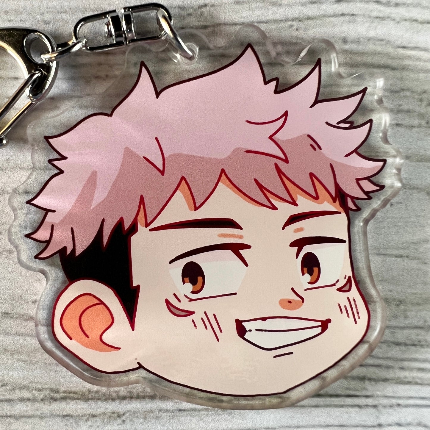 JJK Anime Chibi Yuji Acrylic Charm Keychain Accessory #AC055