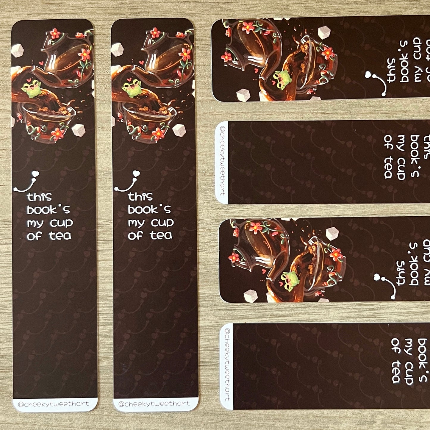 Ribbert Frog That Book’s My Cup of Tea Food Bookmark #B002