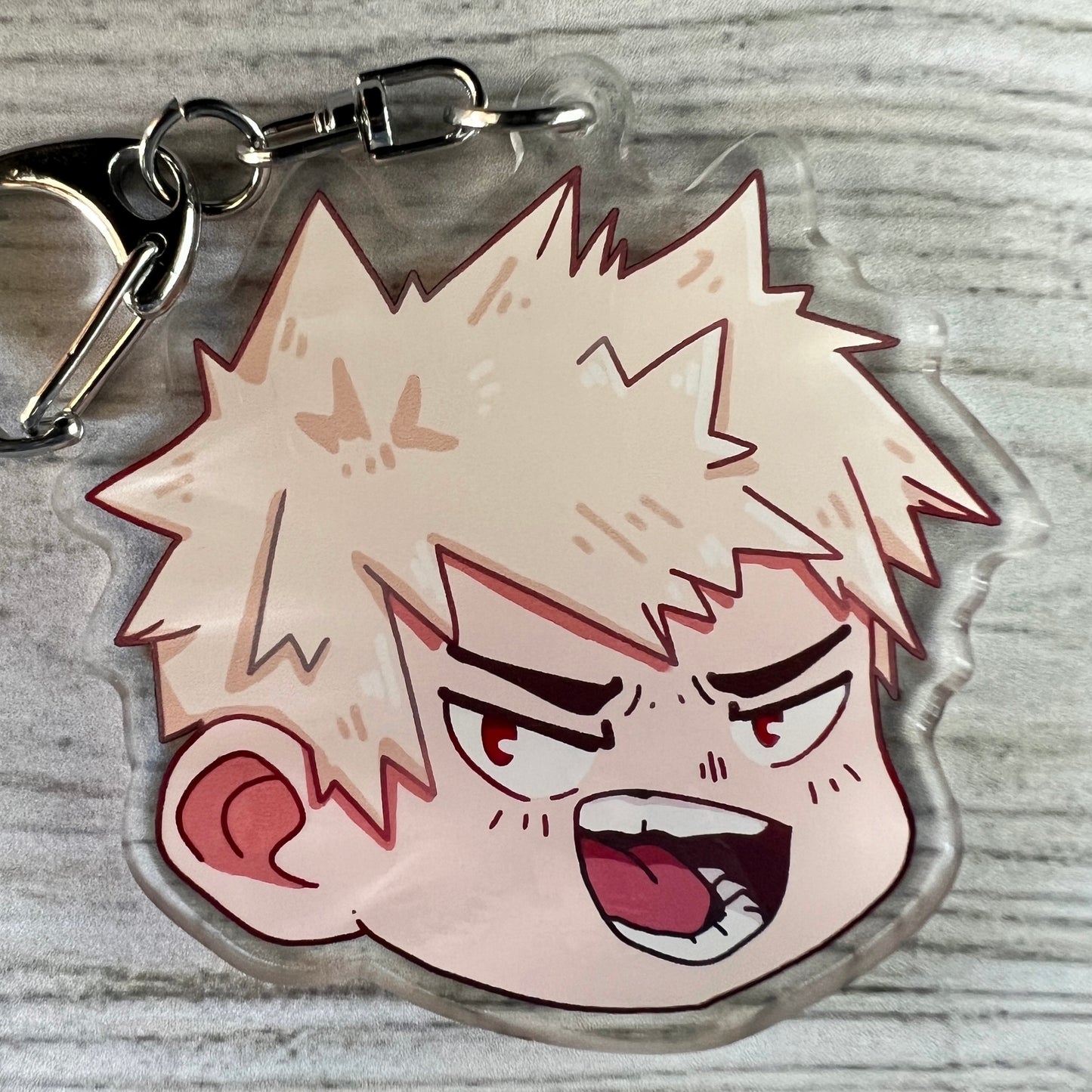 MHA Anime Chibi Bakugo Acrylic Charm Keychain Accessory #AC057