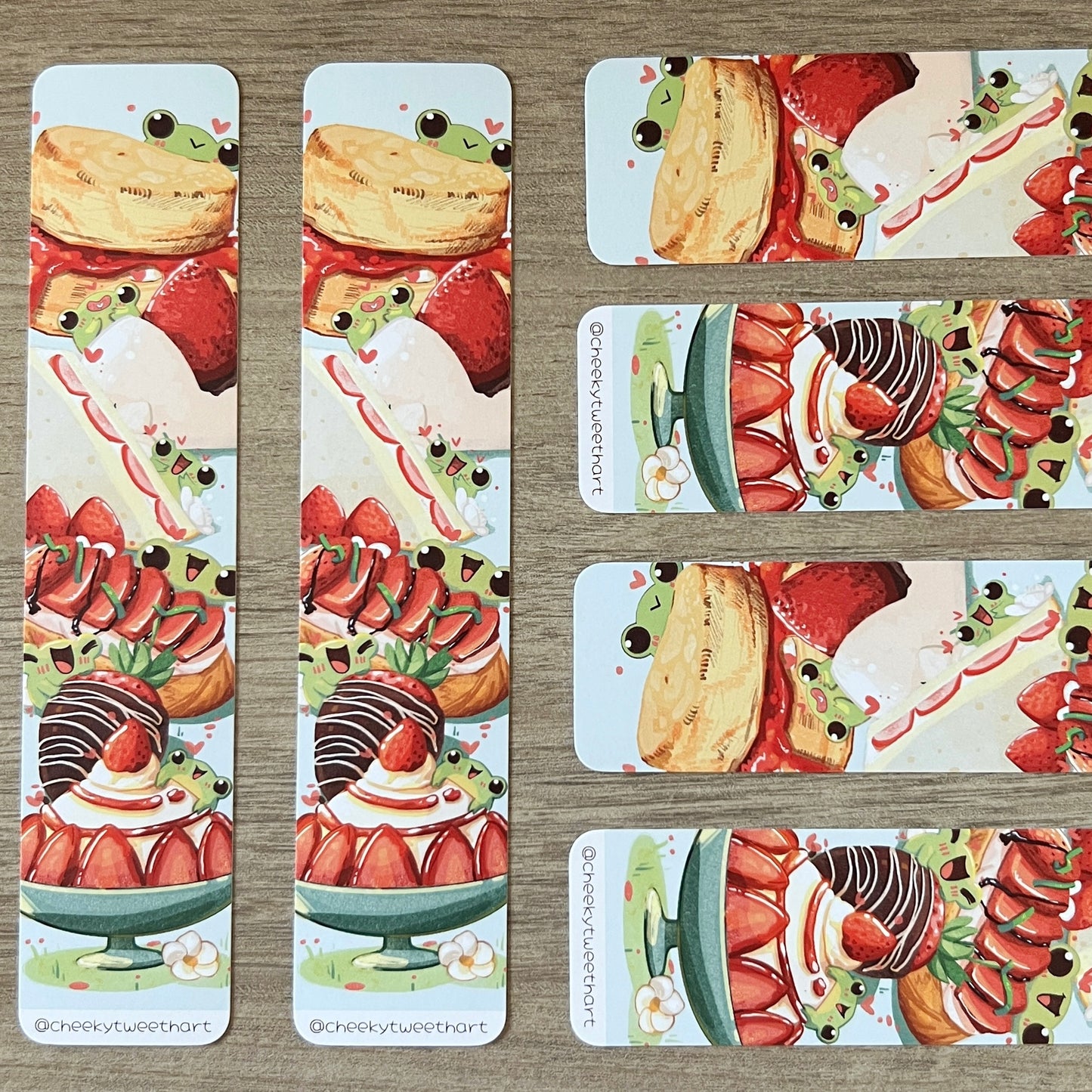 Ribbert Frog Strawberry Food Bookmark #B004