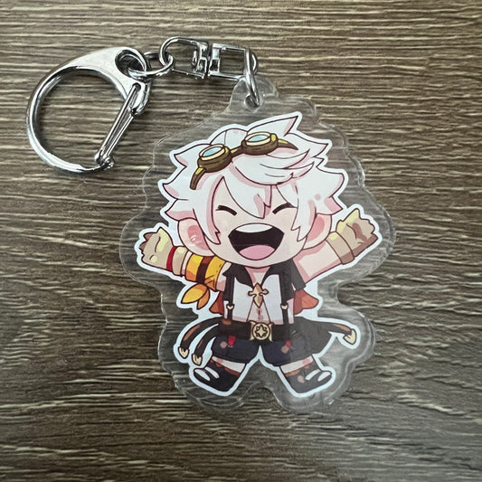 Genshin Impact Bennett Chibi Acrylic Charm Keychain Accessory #AC180