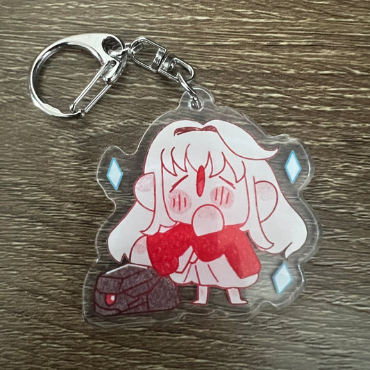 Honkai Star Rail Clara Chibi Acrylic Charm Keychain Accessory #AC105