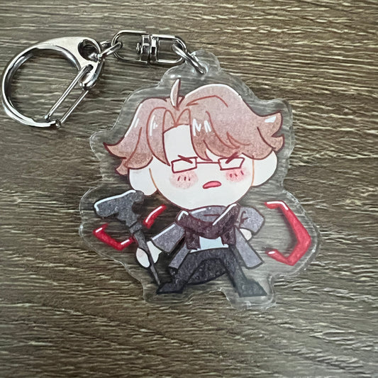 Honkai Star Rail Welt Chibi Acrylic Charm Keychain Accessory #AC129