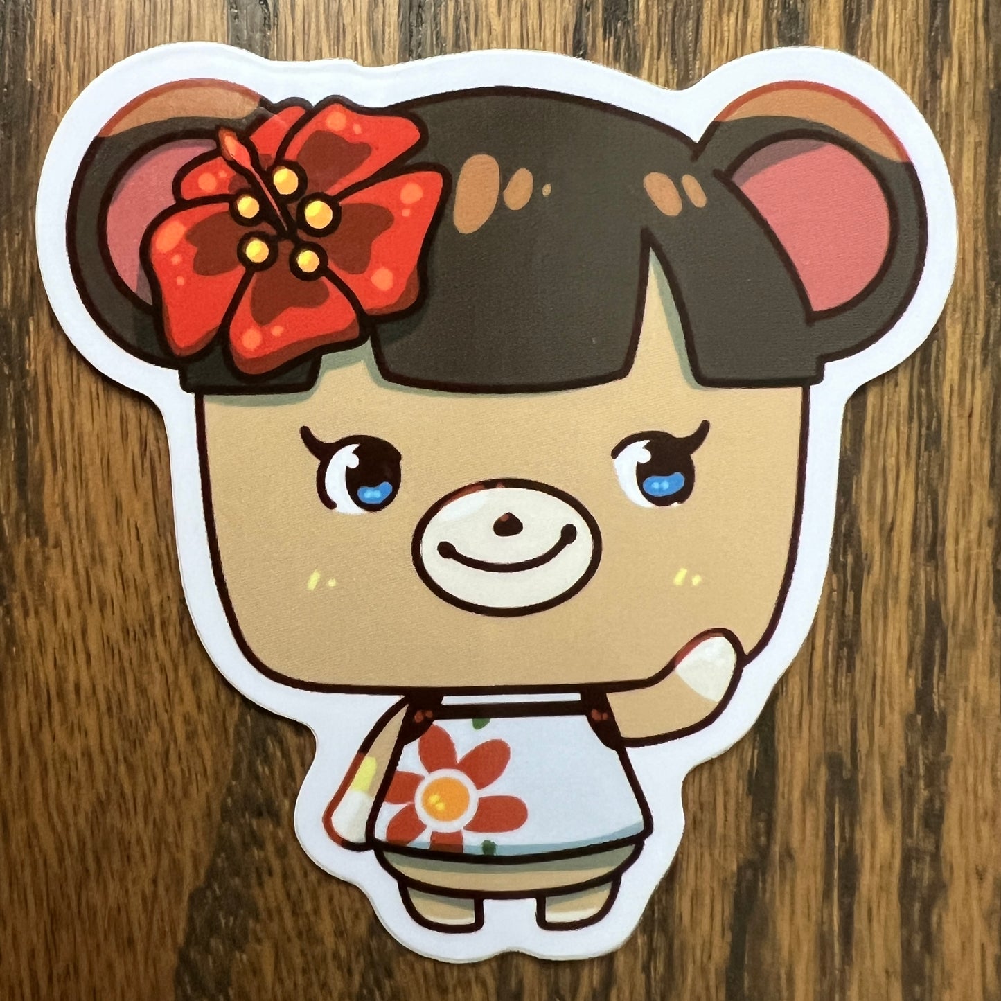 ACNH June Game Bear Stickers - Die Cut