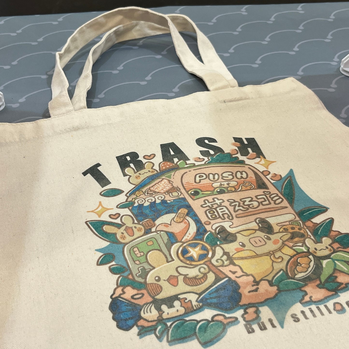 Trash But Still Cute Canvas Totes - Shoulder Bag - Handbag - Casual Tote - Shopping Bag #Tote004