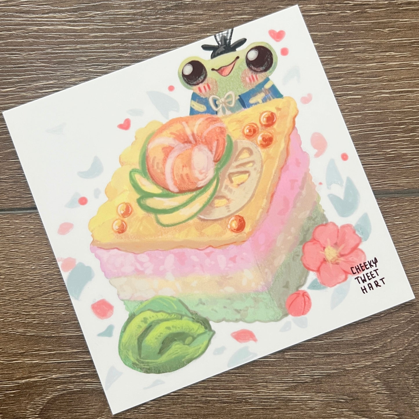 Chirashi Sushi Ribbert Frog Japanese Food Art Prints #AP179