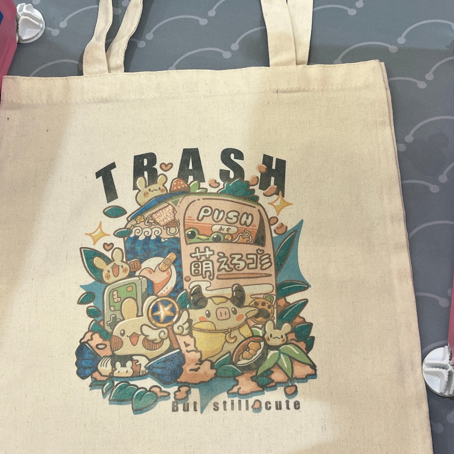 Trash But Still Cute Canvas Totes - Shoulder Bag - Handbag - Casual Tote - Shopping Bag #Tote004