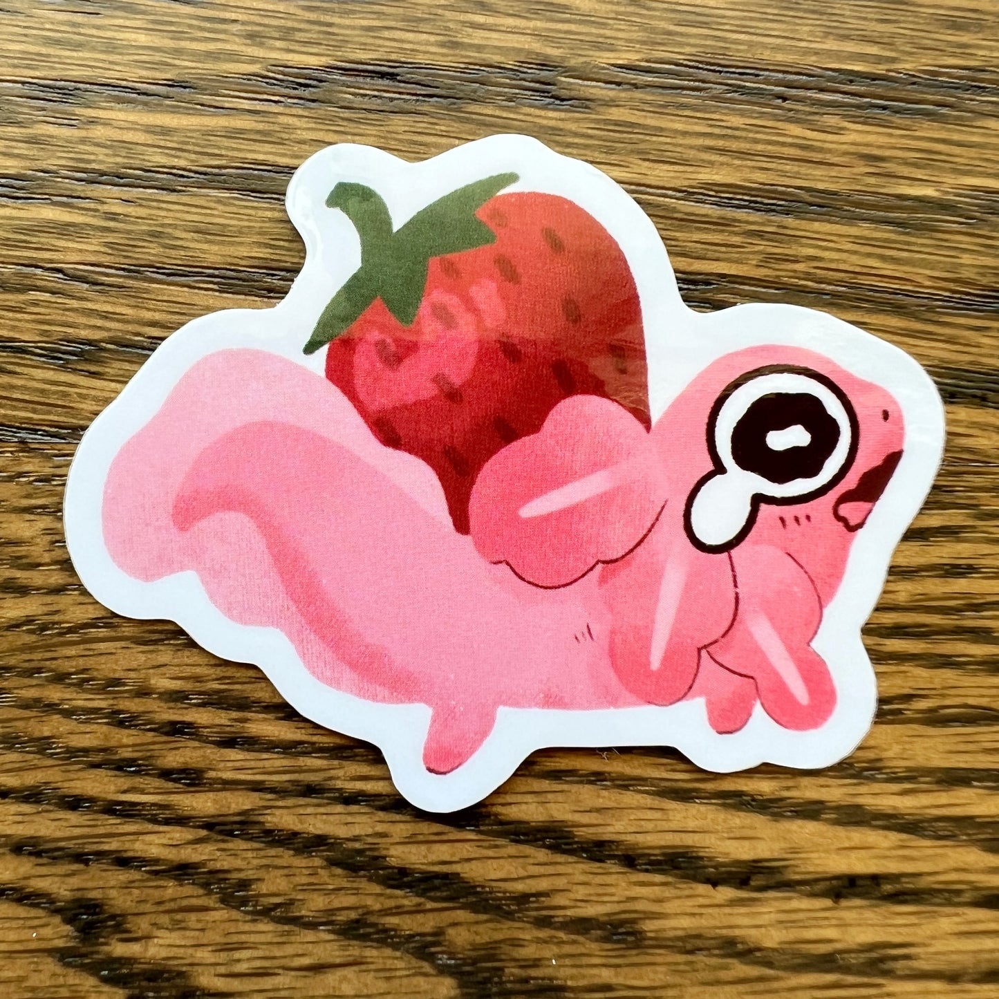 Reptile Axolotl Strawberry Stickers - Die Cut