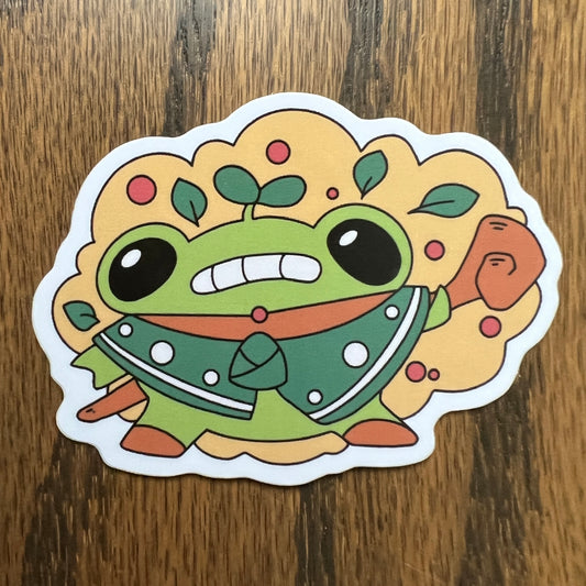 RPG Frogs Druid Stickers - Die Cut
