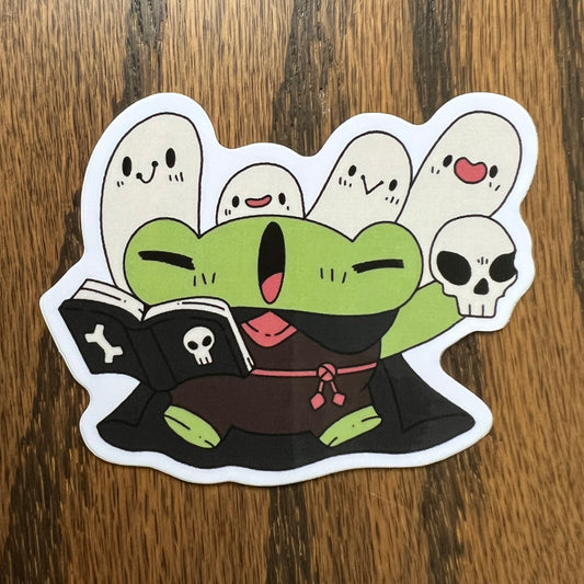 RPG Frogs Necromancer Stickers - Die Cut