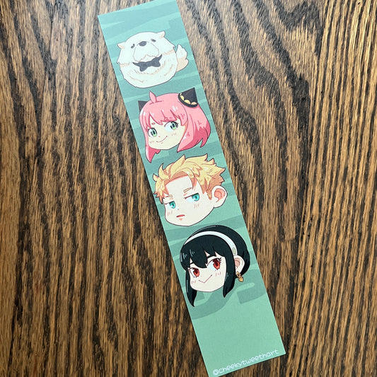 SxF Anya, Bond, Loid, Yor Anime Chibi Bookmark #B012