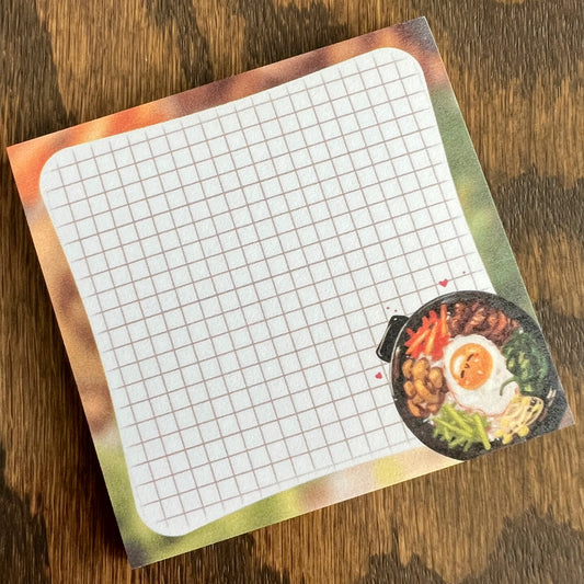 Bibimbap Food Grid Sticky Notes #NP001