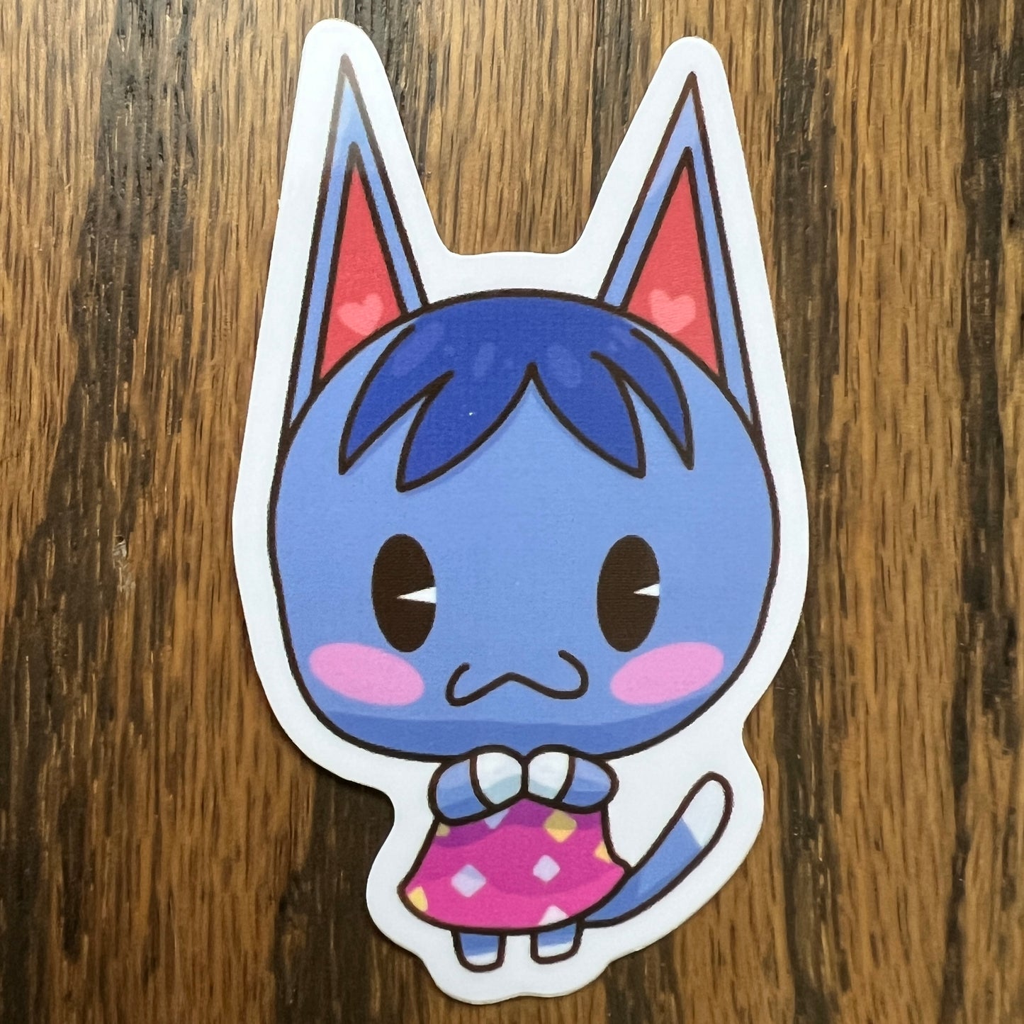 ACNH Rosie Game Cat Stickers - Die Cut