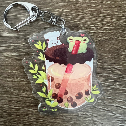 Boba Food Acrylic Charm Keychain Accessory #AC142