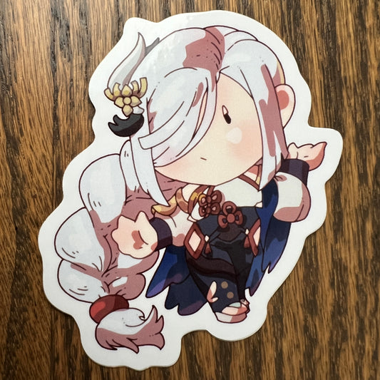 Genshin Impact Shenhe Stickers - Die Cut