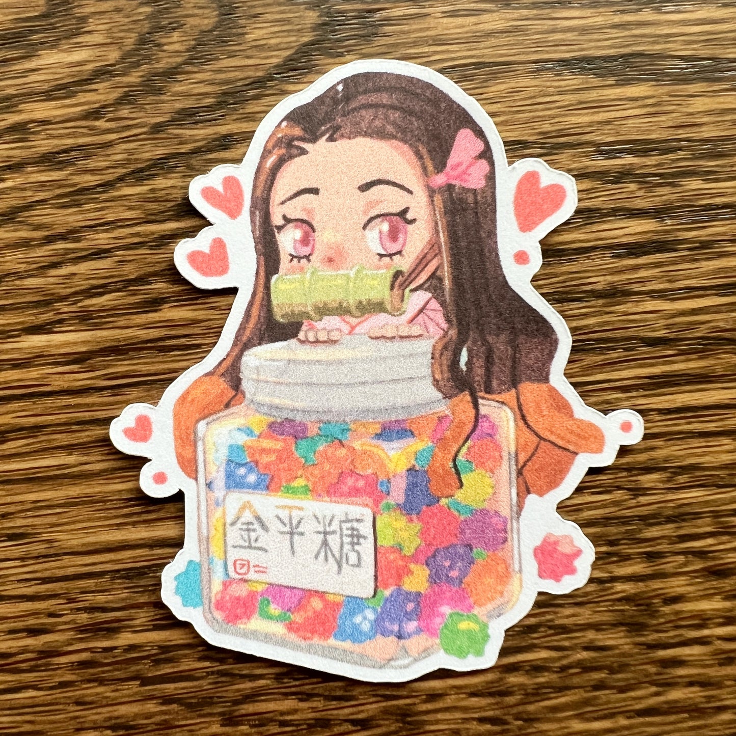 DS KNY Anime Chibi Nezuko Foodie Slayer Stickers - Die Cut